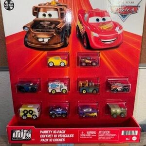 Disney Pixar Cars Mini Racers Variety 10-Pack Brand ~NEW
